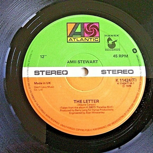 Vinyl Record Amii Stewart The Letter Paradise Bird Atlantic EP 12" Single Dance - Picture 6 of 16